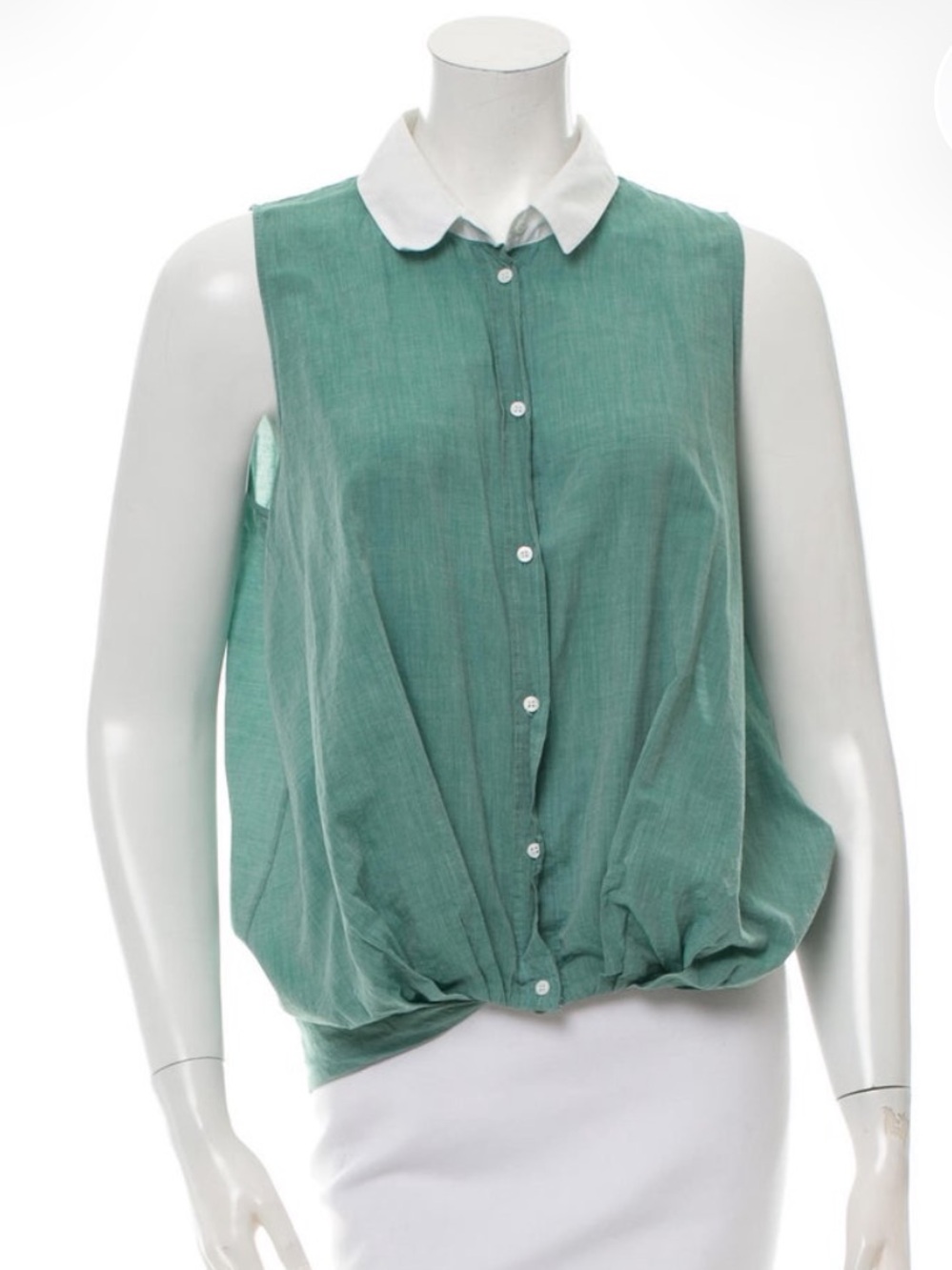 boy. by Band of Outsiders Mint-Green Sleeveless Button Front Top